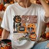 Trick Or Treat Fright Night Shirt Vintage Halloween Collage Graphic Tee October
