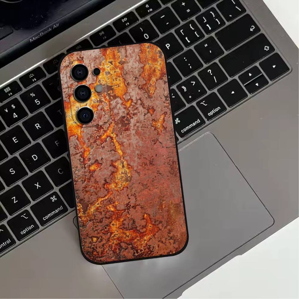 Custodia per Telefono R-Retro I-Industrial S-Style R-RustyS Per Samsung S25,S24,S21,S22,S23,S30,Ultra,S20,Plus,Fe,Copertura Nera in Silicone Morbido