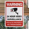 Outdoor Private Property Sign with Trespassing Warning And Video Surveillance Notice Home And Business Entrance Decor