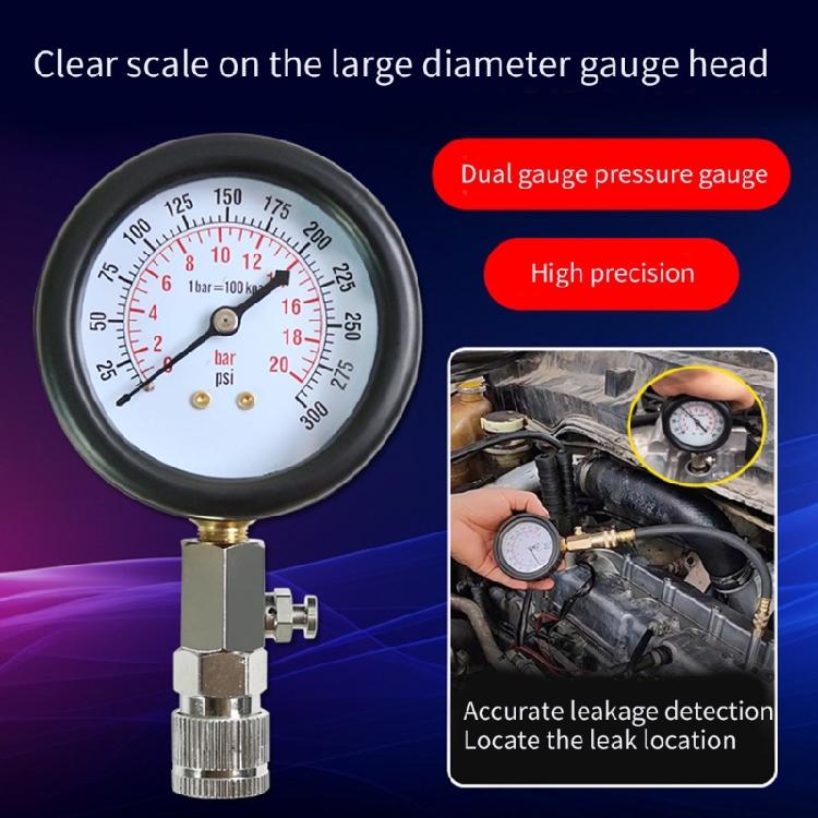 8Pcs Auto Tool Gauges Compression Tester Petrol Engine Pressure Gauges