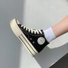 Canvas shoes red casual platform spring high-top small inner height-increasing tide board shoes