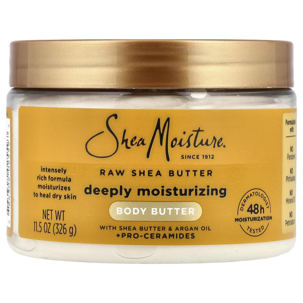 SheaMoisture, Deeply Hydrating Body Butter, Raw Shea Butter, 326g (11.5oz)