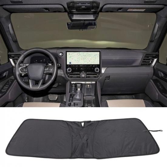 Black Car Sun Shade Windshield Window Sunshade Cover For Lexus GX 2024+