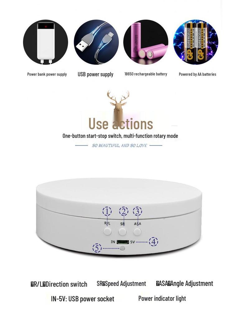 Verstellbarer elektrischer Drehständer für Fotografie