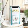 Mailbox Gift Table Box with Metal Body, Front Opening Door and Top Slot for Wedding Envelopes, Graduation Table Use, Entry Console Display