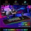 1st stor RGB-spelmusmatta -14 ljuslägen Touch Control Utökad mjuk datortangentbordsmatta Halkfri gummibas