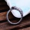 Jewelry Retro Double-headed Snake Ring for Men and Women Open Lizard Index Finger Ring