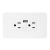 Wifi USB Power Wall Outlet Intelligent Socket Voice Control for Google Home Alexa US 90-125V