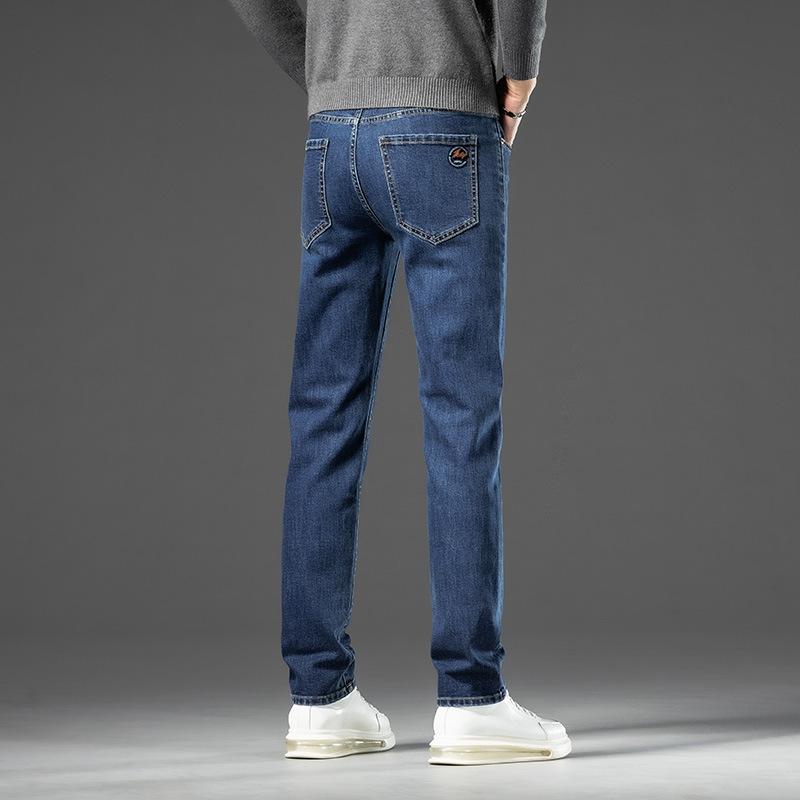 Podzimní Nové Vysoce Kvalitní Prané Antické Bronzové Džíny Pánské Módní Značkové Business Rovné Nohy Ležérní Dlouhé Kalhoty