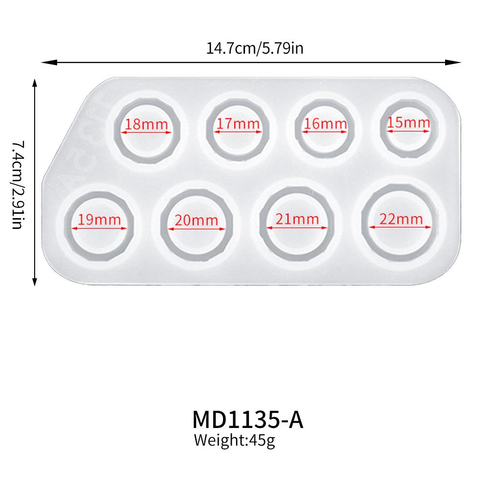 Mixed Size Rings Epoxy Resin Molds UV Silicone Casting Crafts Mould Rings Pendants For DIY Jewelry Making Findings Supplies
