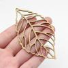Foglie Grandi Dettagliate Fascino Botanico Bronzo Antico Lega di Zinco Materiali per la Creazione di Gioielli Stile Fabbricante di Gioielli Fascini Metallici