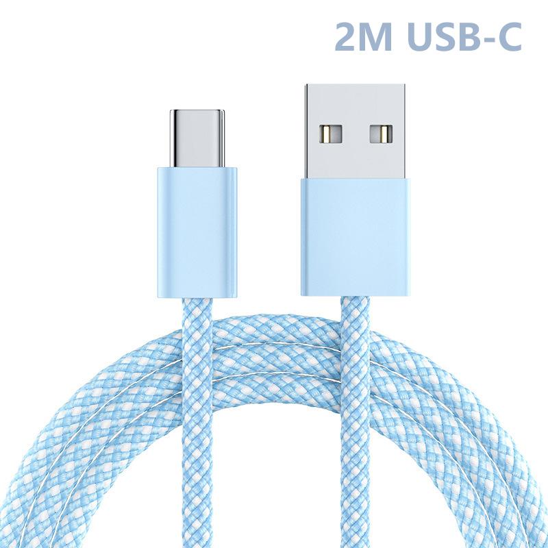 

Быстрая зарядка плетеный кабель для зарядки кабель для передачи данных командировка растяжимый Usb-C 3 метра подходит для Samsung Huawei Iphone15