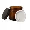 20x Glass Jars 50g Dark Glass for Cream Samples Cosmetics