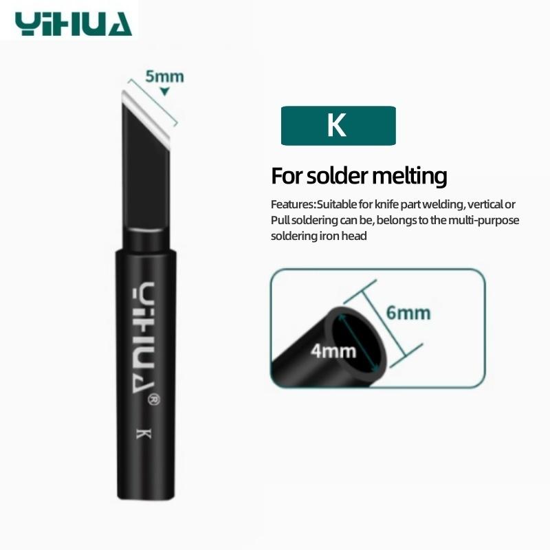 YIHUA 900M Series Soldering Iron Tips K I IS Pure Copper Lead-Free Replacement for 936 939 907 Solder Station Handle Accessories