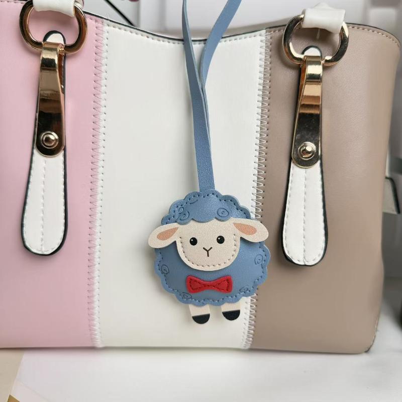 2027 Lunar New Year Goat Pendant Durable Pu Sheep Bag Keychain Decor For Handbags Backpacks Gift For Friends