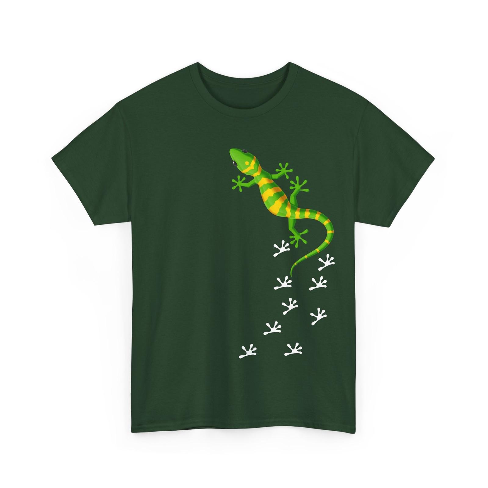 Reptile Footprint Shirt, Lizard Lovers Gecko Keeper Men T-Shirt S