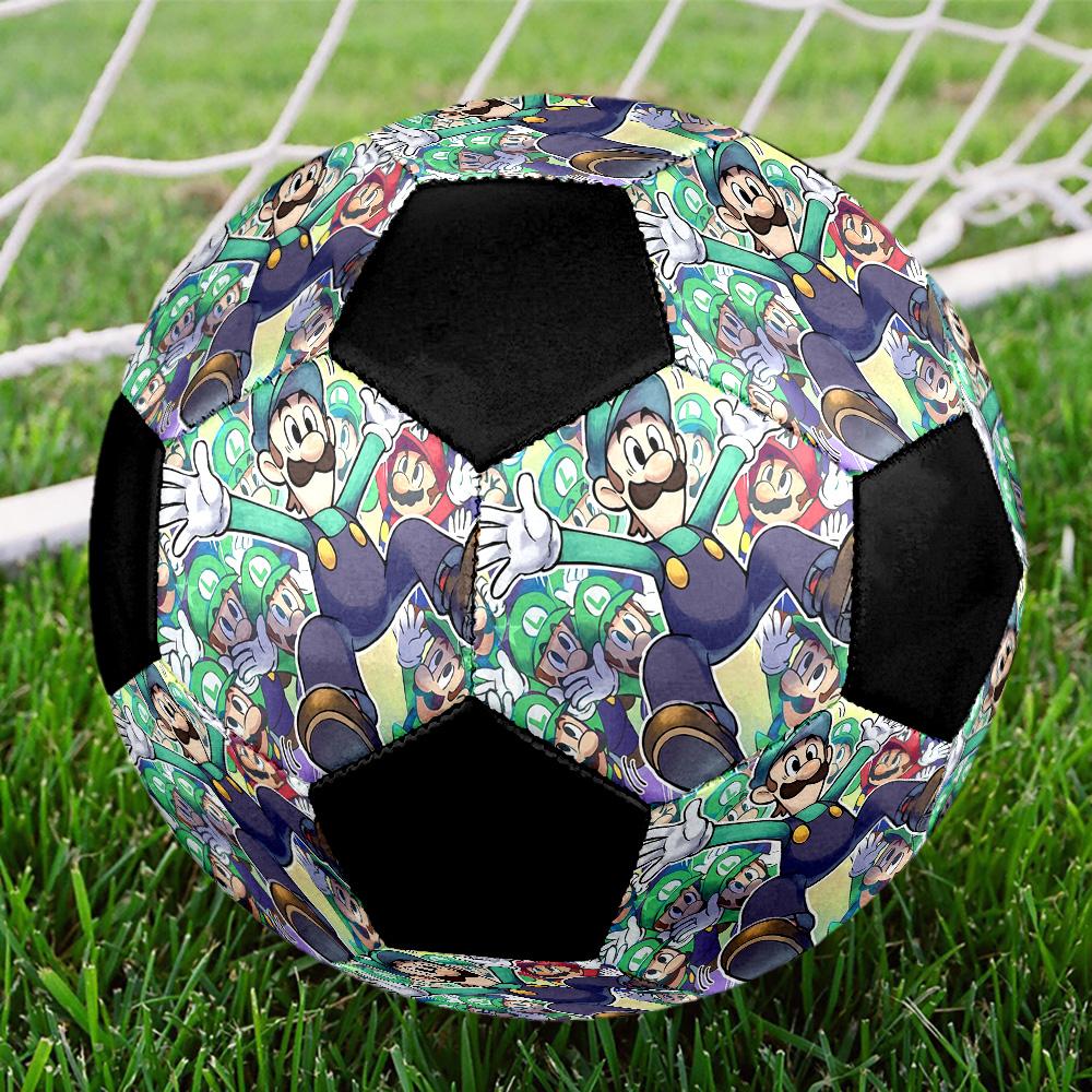 Super Mario4 Soccer Ball Colorful All Ages Machine Stitched PVC Competition Ready Durable High-Bounce.SIZE5