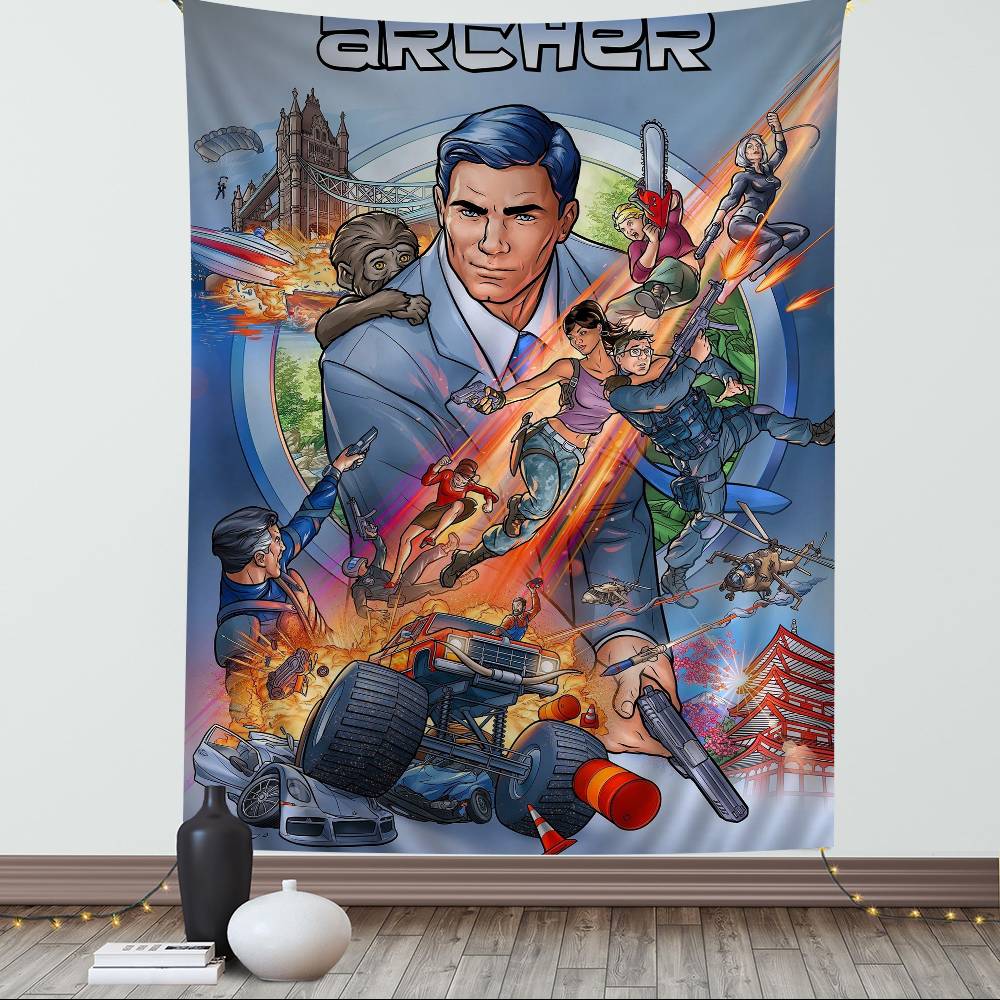 TV A-Archer Chart Tapestry For Living Room Home Dorm Decor Art Home Decor