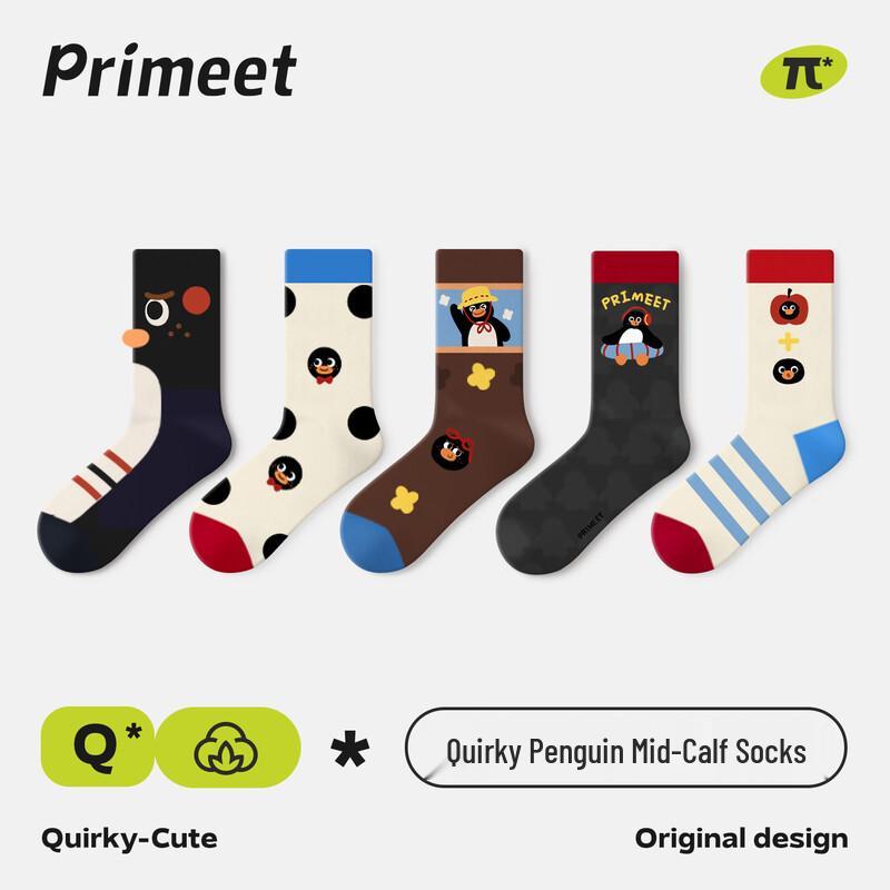 PRIMEET Women s Trendy Cartoon Mid-Calf Cotton Socks One Size (EU 36-39)