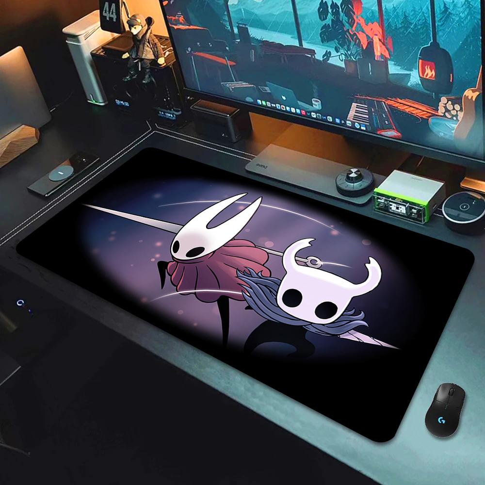 90x40cm Gamer HD Mouse Pad Anime Rubber Mausepad Hollow Knight Lock Edge Keyboard Rug Large Computer Company Office Long Deskmat