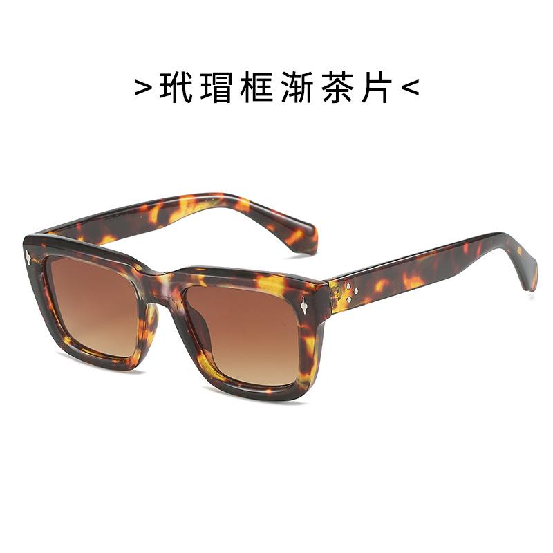 JYL TS Sunglasses Rivet Thick UV400 Driving Unisex/9821 B-6633 красное дерево