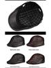 Men's Lambskin Leather Flat Cap - Autumn/Winter Warm Beret for Middle-Aged & Elderly