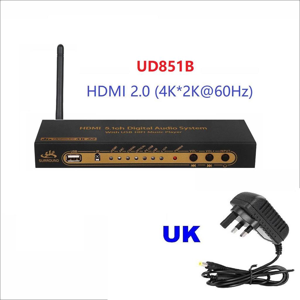 Decodor Audio DTS Dolby AC3 5.1 Canale DAC cu Conectivitate Bluetooth, HDMI, USB