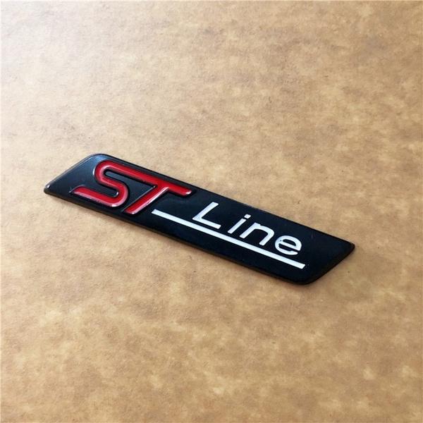1X Metal Chrome Matt Black  STline ST Line Car Emblem Badge Auto Decal 3D Sticker Emblem