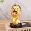Qixi Festival Valentine's Day Gift Pearl Yarn Eternal Flower Rose Glass Cover Creative Birthday Gift Ornament
