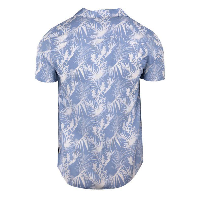 Chemise manches courtes imprimée tropical en viscose Homme BLAGGIO