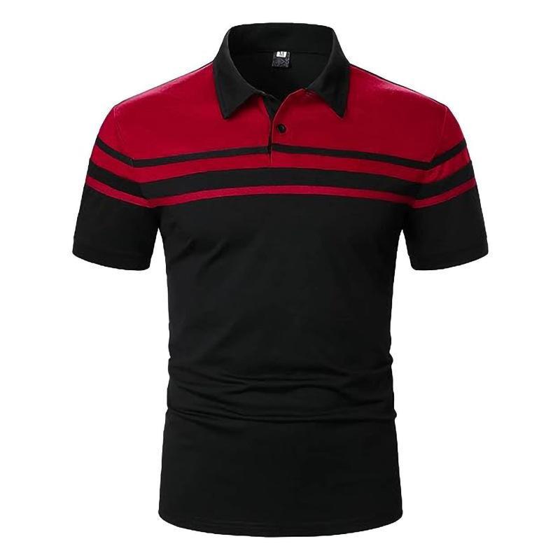 Patriotic 1776 Flag Print Short Sleeve Polo Shirt, Stylish Casual Wear