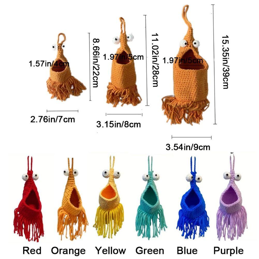Lobster-Shaped Crochet Plant Hanger Cotton Woven Crochet Car Hanger  for Home