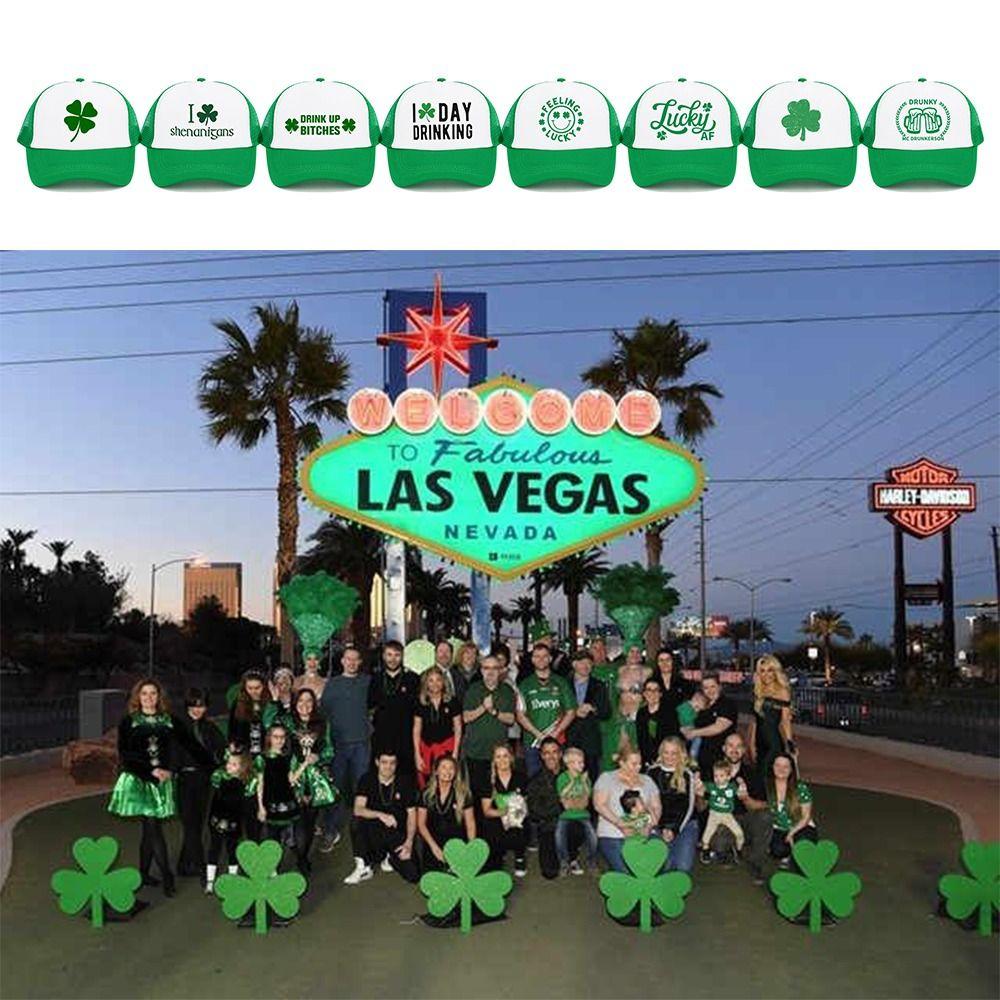 Green Velvet Clover Shamrock Hat Breathable Sun Hat Casual Peaked Cap  St. Patricks Day