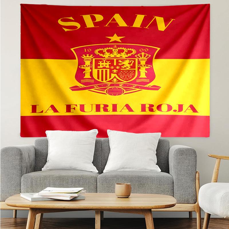 Spain National Football Team Tapestry Accessories Playroom Tapestry, for Bedroom,Livingroom, Dormitory Room Wall Decor Fan Birthday Gifts