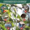 Repellente per Uccelli Riflettente Spirale a Vento Aste Rotanti Ornamenti da Appendere Decorazione Balcone Giardino Piccioni Uccelli Spaventapasseri Bastoncini