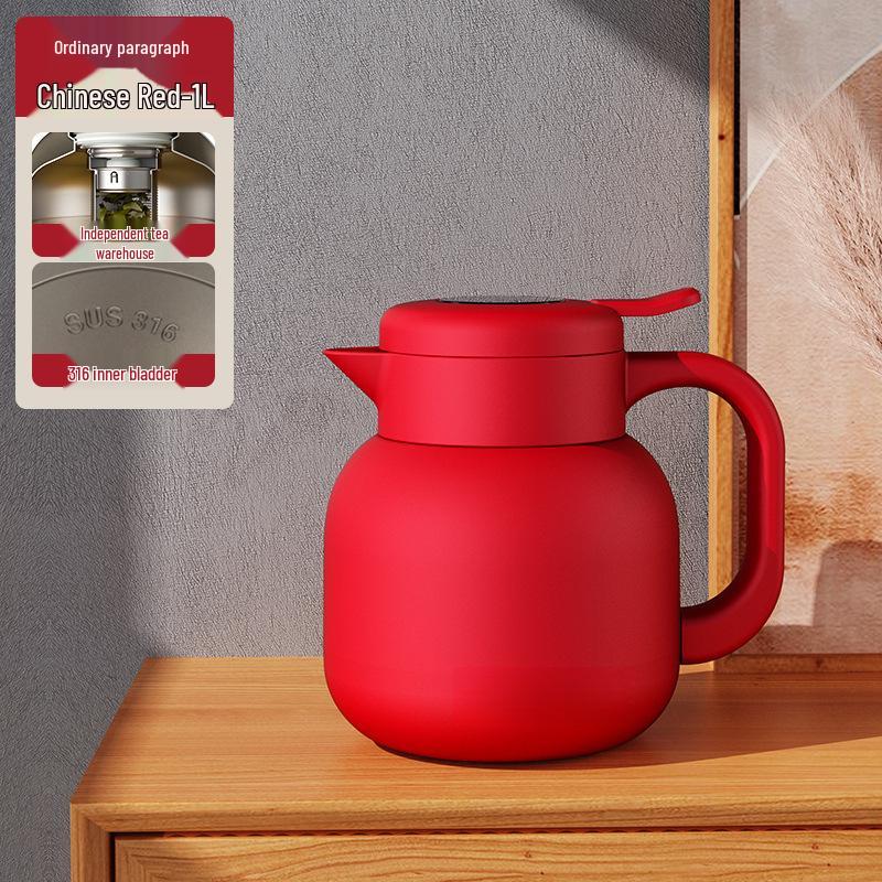 Large Capacity Insulated Stainless Steel Teapot with 316 Inner Liner - High Temperature Resistant for Home Use