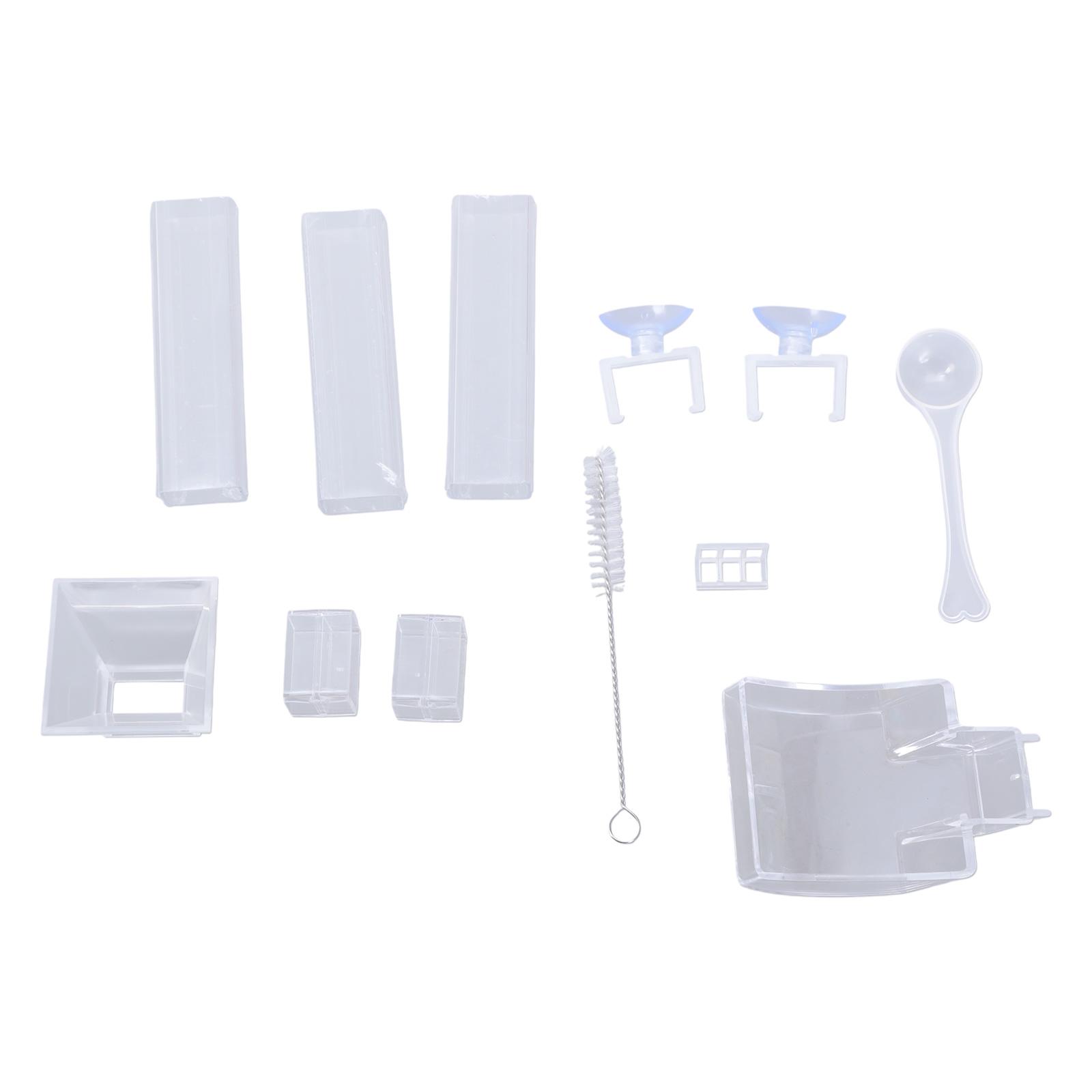 

Aquarium Feeding Tube Dish Bowl for FishTank with Detachable Frame for Shrimp Acrylic Shrimp and Snails Feeding Dish