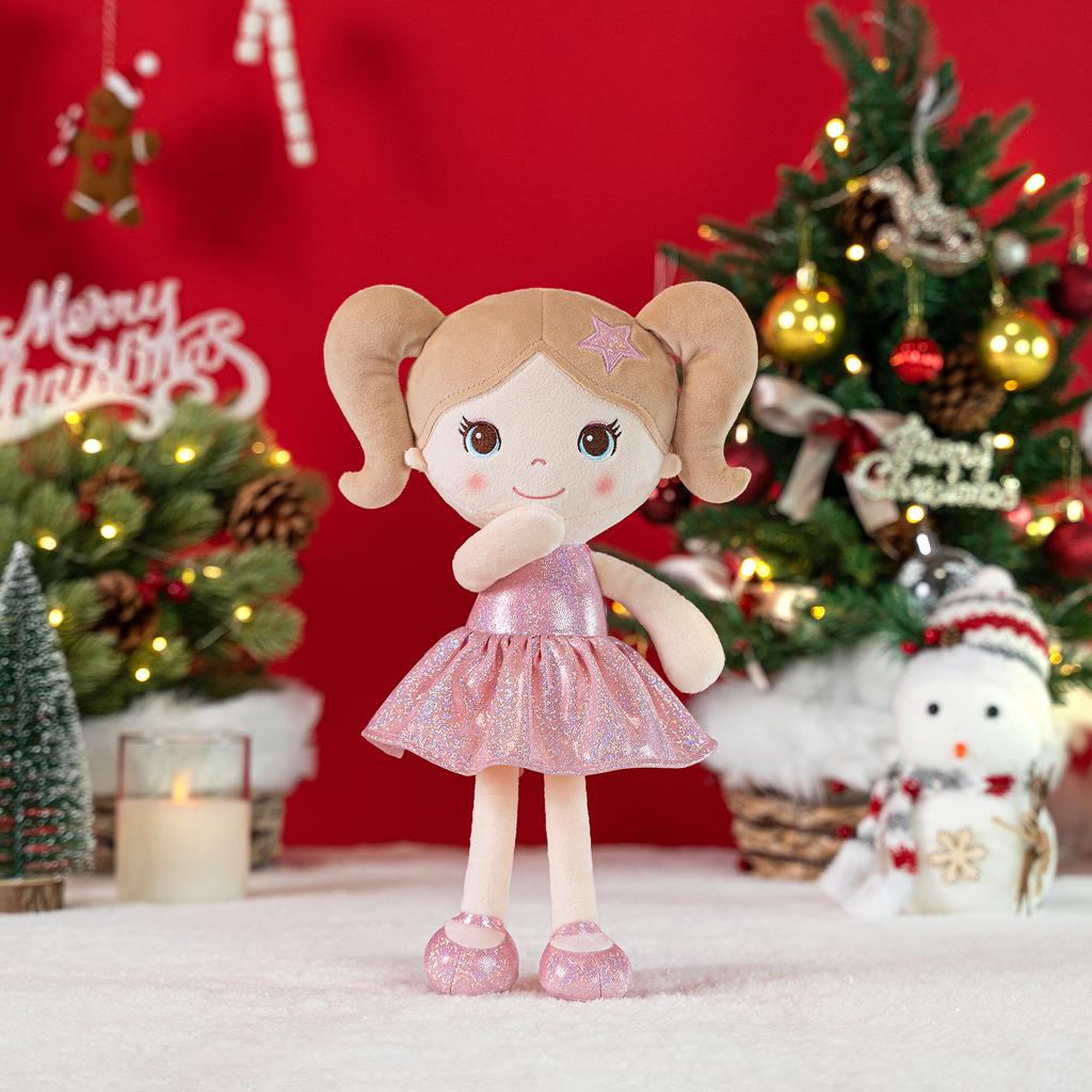 Plush Toys New Design Fashion Girl Tina Dolls Curls Dolls Furry Friends for Kids Birthday Gift Pink