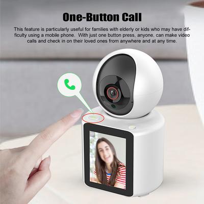 Obousměrná videokamera s 2,8palcovým displejem 360 stupňů Chytrý monitor s detekcí pohybu Bezpečný pro vnitřní použití