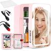 Mini Fridge - NETTLIFE - Mini 4L - 12V/230V - Portable - Silent, Pink