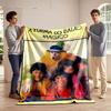 A clown with children smiling and hugging in a colorful, cheerful setting. for all seasons blanket lunch break throw gift