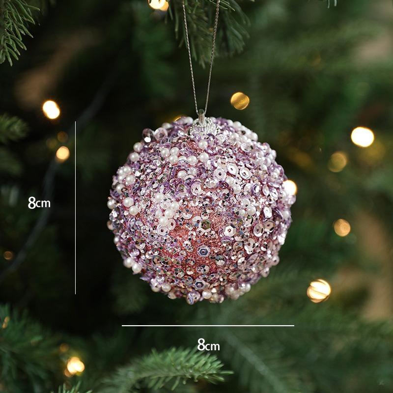 8СМ Украшение Рождественский Шар Блестящая Подвеска Рождественское Украшение Подвесной Шар Маленькая Подвеска 8CM