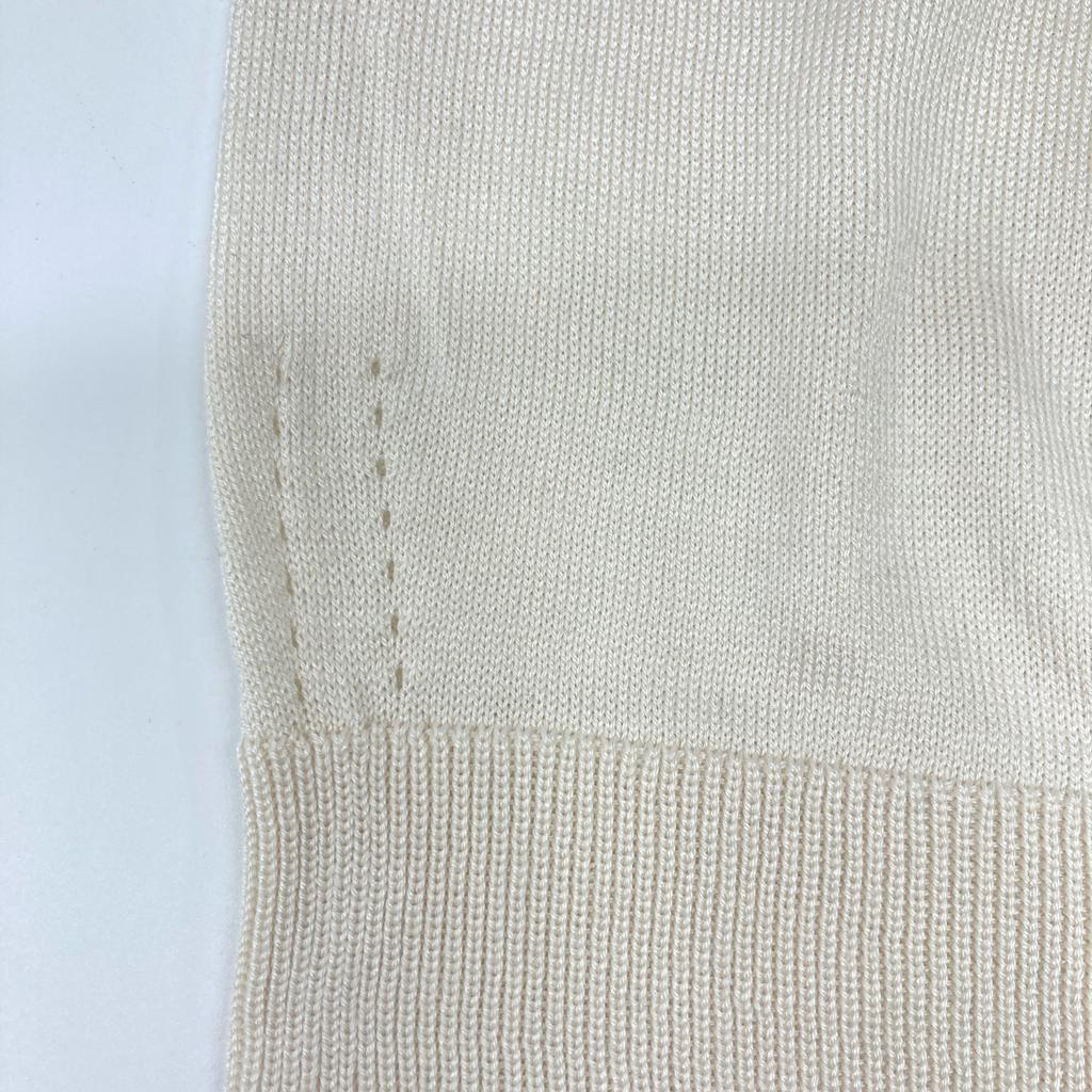 TOYOBOSHI AZUMI 13IT-MS0002 MAYUCA 100% Silk Knit Top Tops 2 IvoryUsed