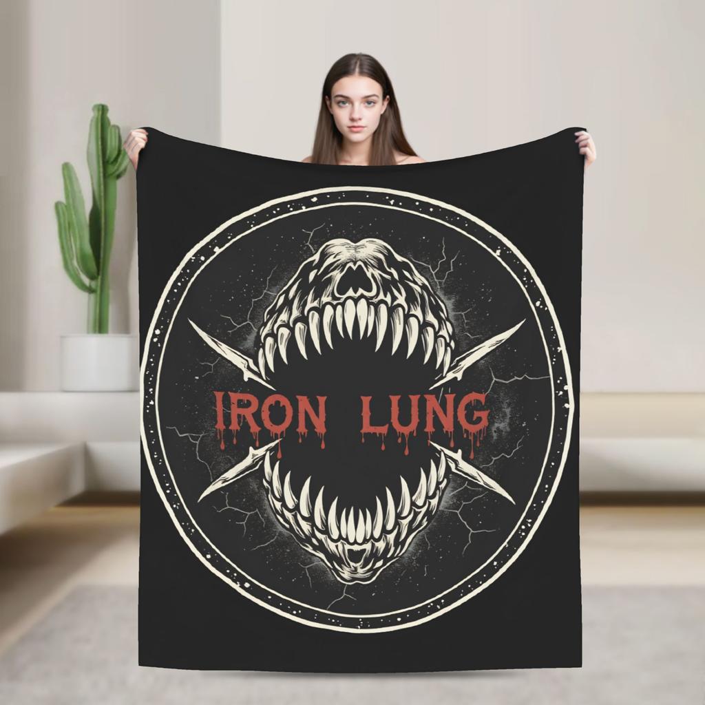 Horror Game Iron Lung Warm Soft Blankets Kids Plush Bedding Throws Fluffy Couch Chair Flannel Bedspread Sofa Bed Cover
