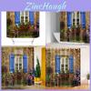 Polyester Printed Bathroom Shower Curtain With Modern Window Design