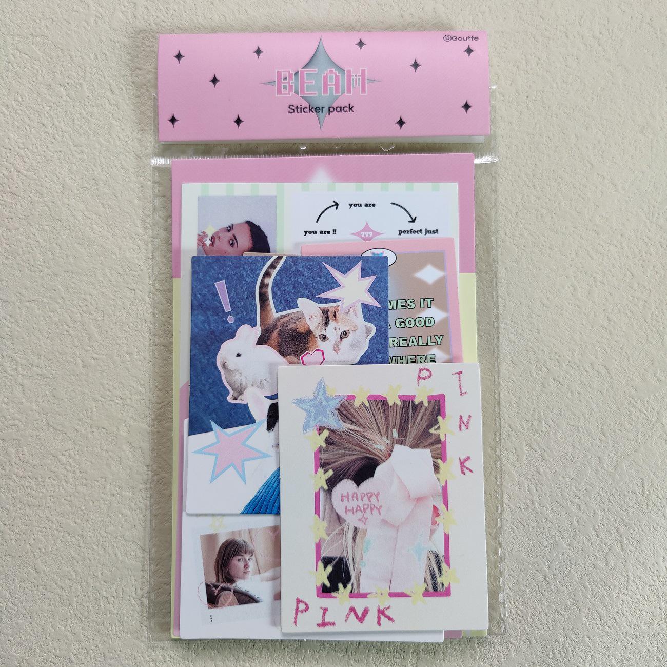 Korean Plaid Sticker Pack - Trendy Journal Collection