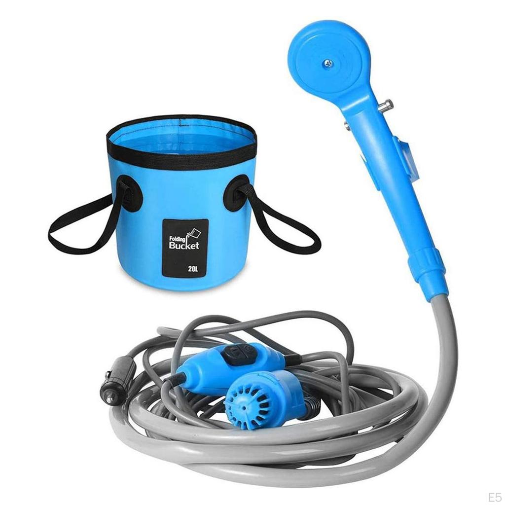 12 Shower Portable Electrical Foldable Bucket for Outdoor Camping Pets Washing Watering Pump