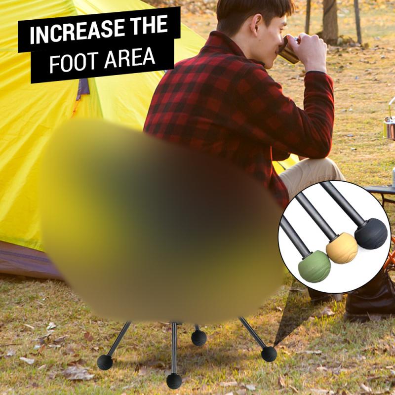 4pcs Moon Chair Foot Cover Camping Chair Foot Protectors Stabilizing Rubber Ball Feet Pad For Outdoor Camping Chair Leg Covers