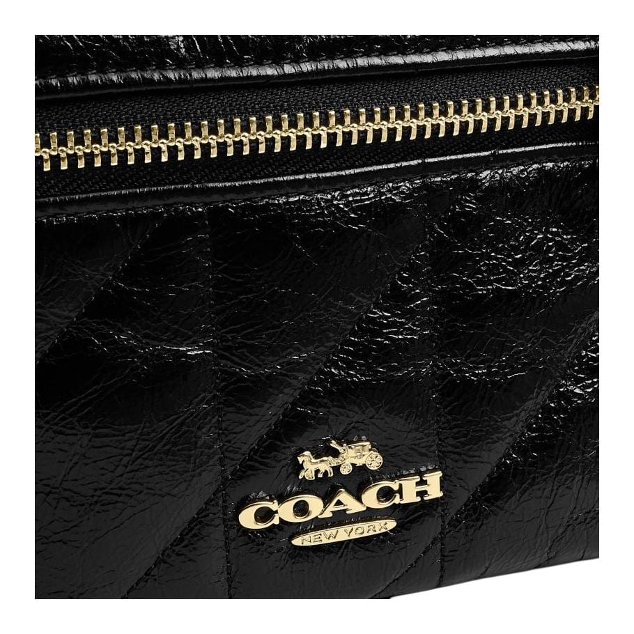 Coach Cow Leather Handbag Small Women's Black CEO22-IMBLK