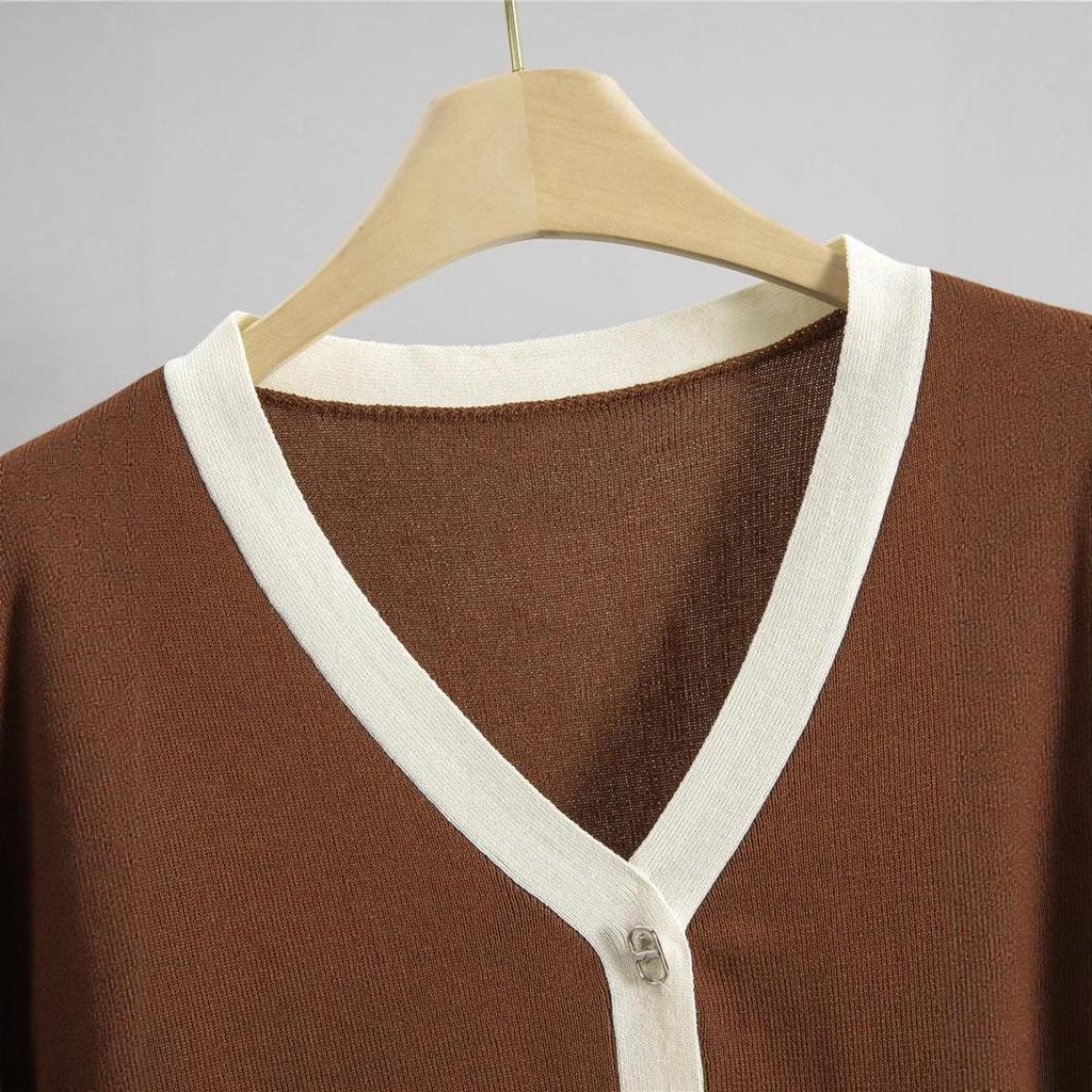 Women's Summer Knit Top & High-Waist Pants Set